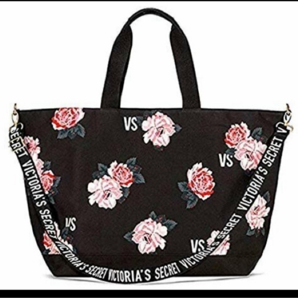 NWT Victoria's Secret XL Weekender Travel Tote Beach Bag w/Removable Strap - Picture 7 of 15